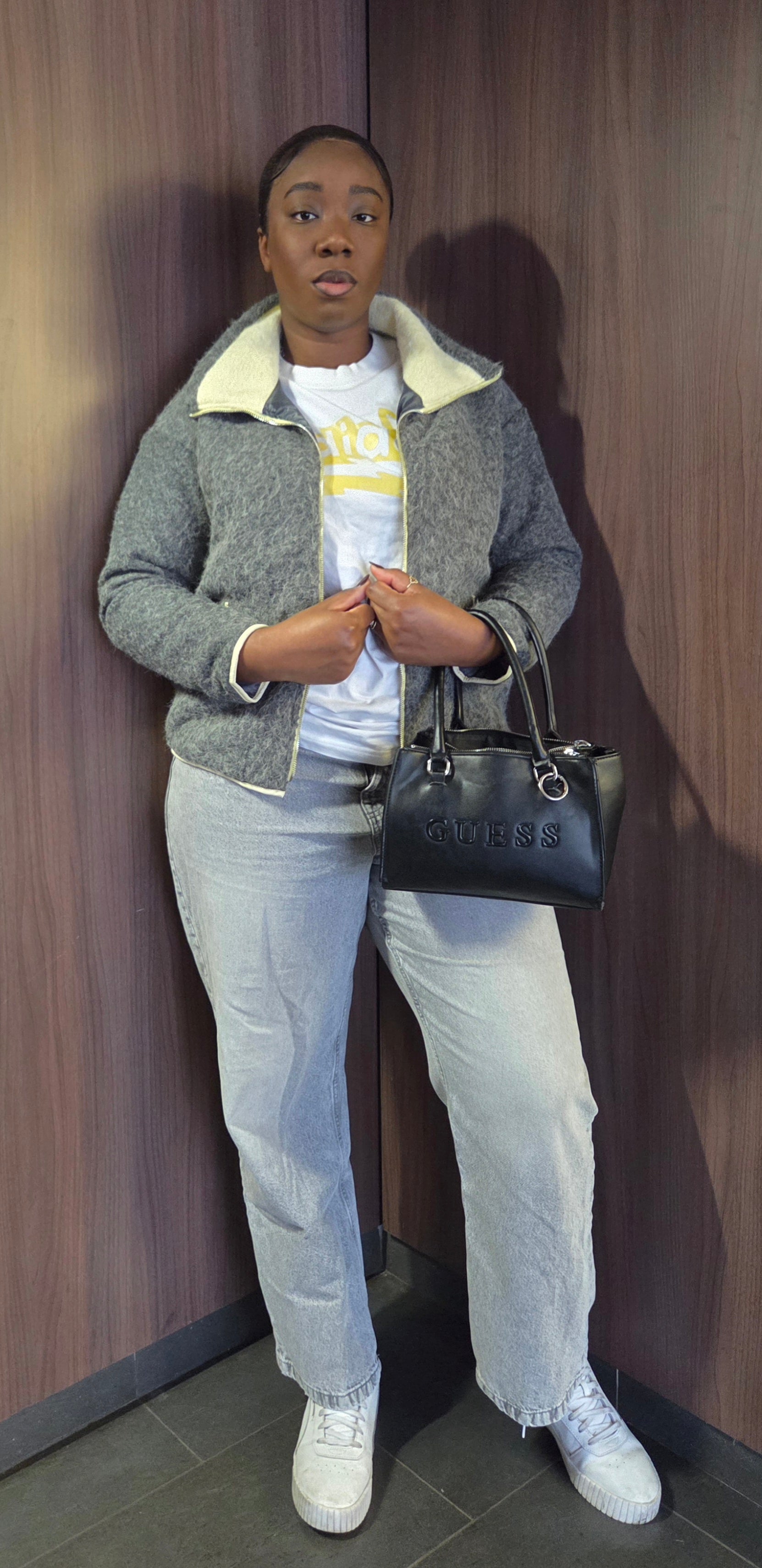 VESTE TEDDY BICOLORE